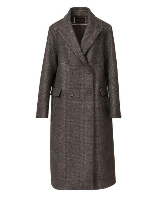 Cappotto Doppiopetto A Quadri di Fabiana Filippi in Gray