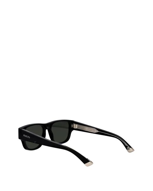Gucci Black Rectangle-Frame Sunglasses for men