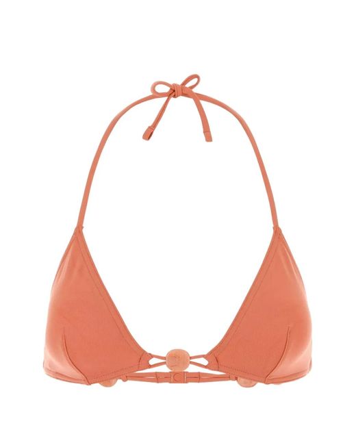 Eres Pink Alva Bead-Embellished Bikini Top