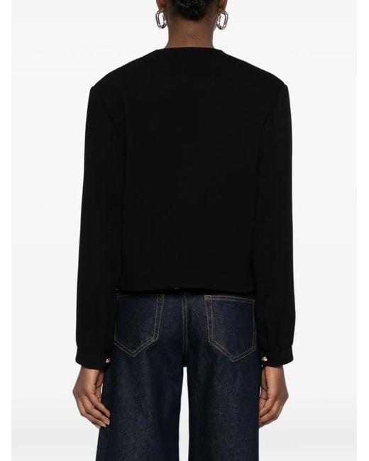 Blazé Milano Black Riviera Button Crop Jacket