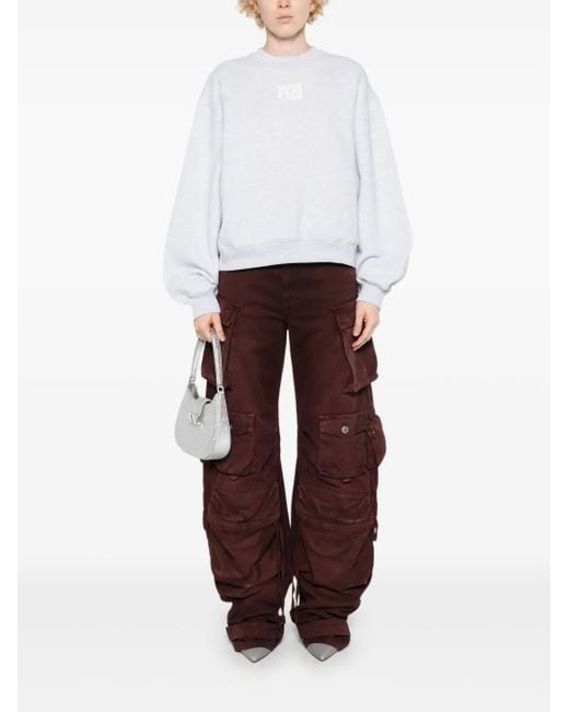 Alexander Wang White Aw Logo Sweatshirt