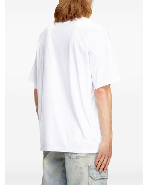 T-shirt T-Roxt-Q1 à logo imprimé DIESEL pour homme en coloris White