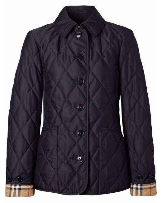 Burberry Blue Fernleigh Quilted Jacket