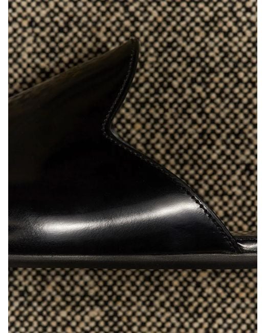 Mules En Cuir À Logo Imprimé Prada pour homme en coloris Black