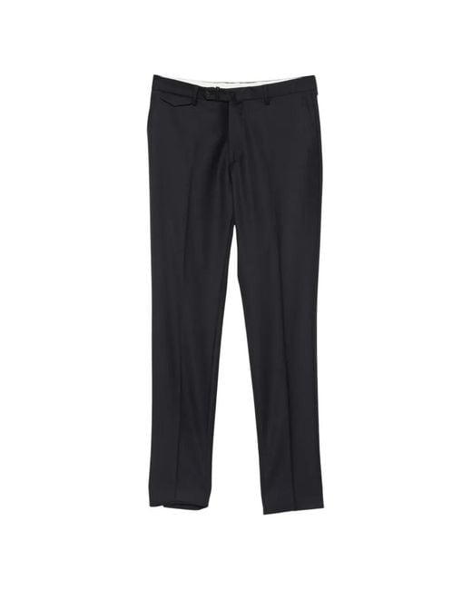 Tagliatore Black Pressed-Crease Tailored Trousers for men