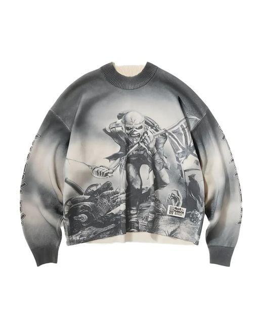 Represent Sweater Met Print in het Gray voor heren