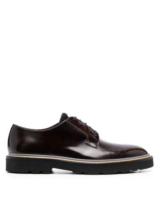 Paul Smith Polished-effect Derby Shoes in Black for Men | Lyst Canada