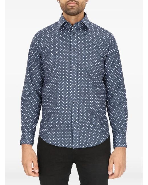 Scotch & Soda Overhemd Met Diamantvormig Patroon in het Blue voor heren