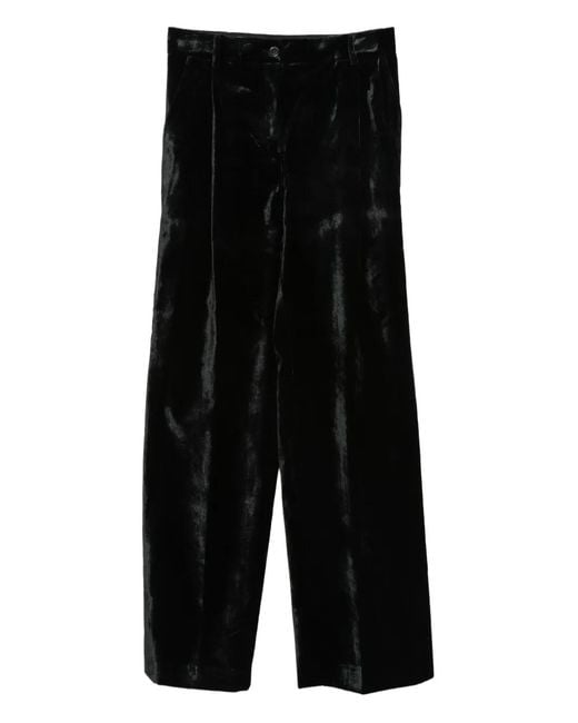 Semicouture Black Pleated Trousers