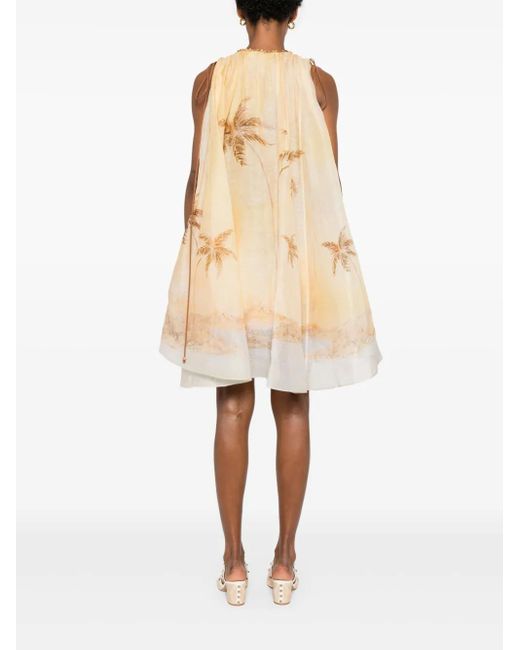 Zimmermann Natural Balance Plunge Mini Dress