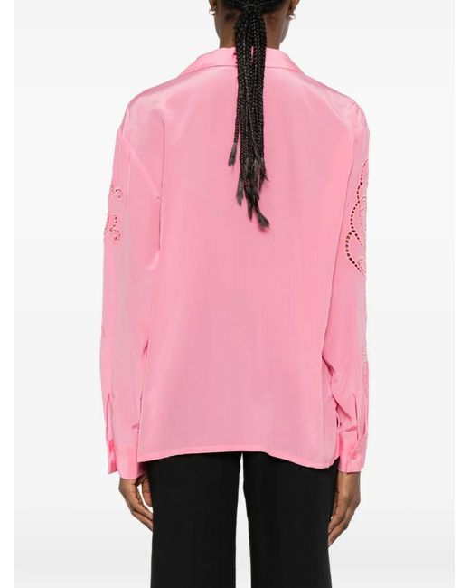 ERMANNO FIRENZE Pink Veste Croisée À Découpes