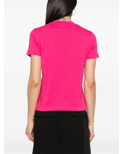 T-shirt con stampa Barocco di Versace in Pink