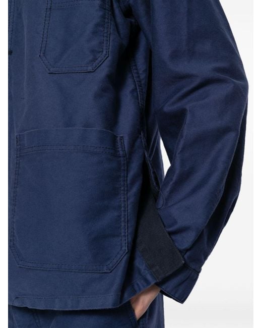 Sacai Blue Single-breasted Shirt Jacket for men