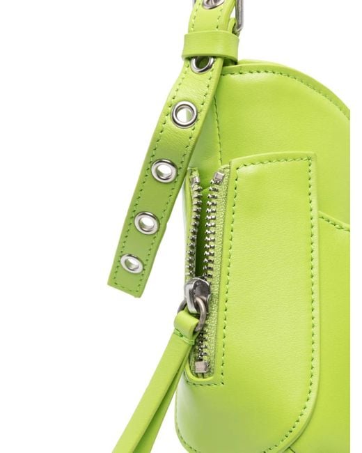 BIASIA Green Y2K Embossed Shoulder Bag