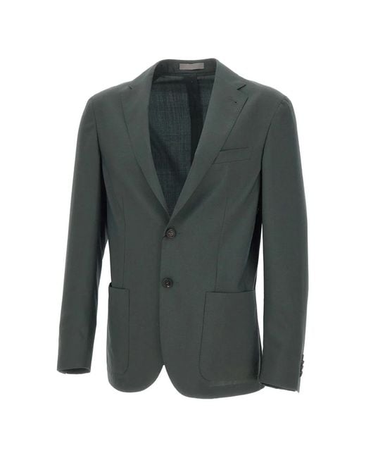 Corneliani Gray Single-Breasted Blazer for men