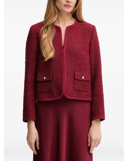 Joop! Red Joella Pocket Tweed Blazer