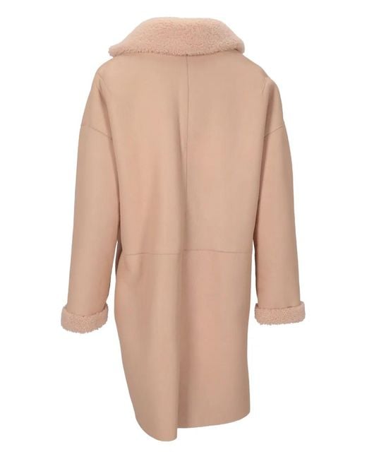 LA ROSE Natural Buttoned Coat