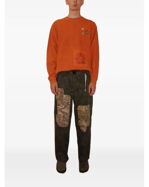 Brain Dead Green Patchwork Climber Trousers for men