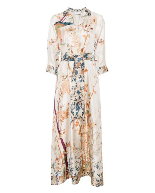 Pierre Louis Mascia Natural Aloe Maxi Dress