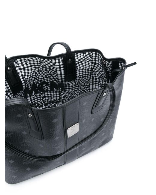mcm black reversible tote