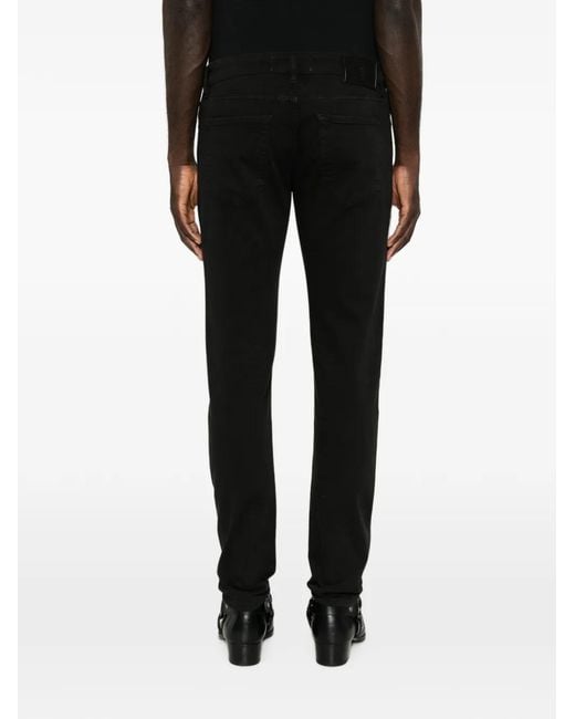 PT Torino Black Logo-Patch Jeans for men