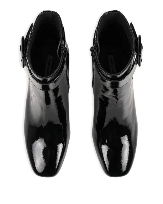 Karl Lagerfeld Black 60Mm Beata Buckled Boots