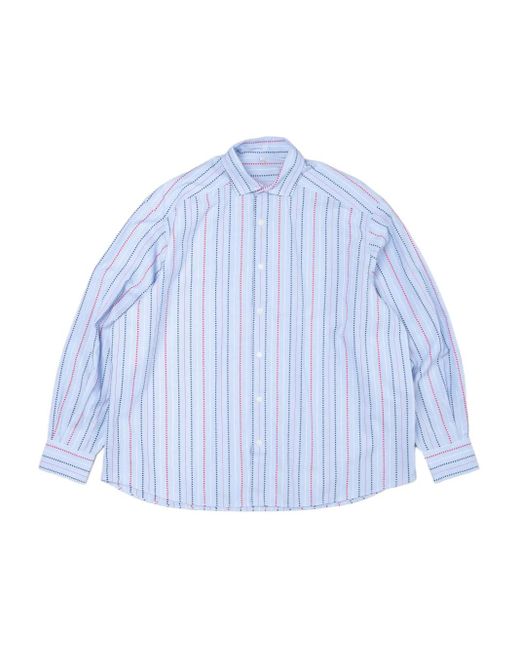 Baserange Blue Gestreiftes Hemd