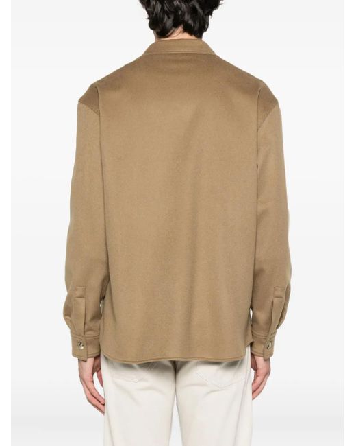 Canali Natural Patch-Pocket Buttoned Shirt Jacket for men