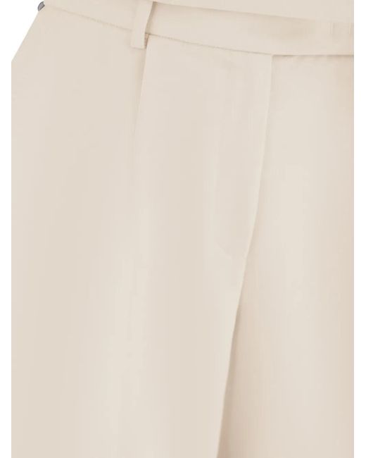 Herno White Pressed Creases Trousers