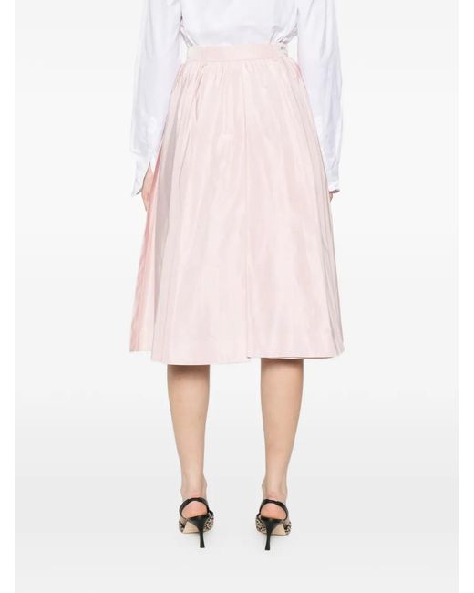 Prada Pink Pocketed Midi A-Line Skirt