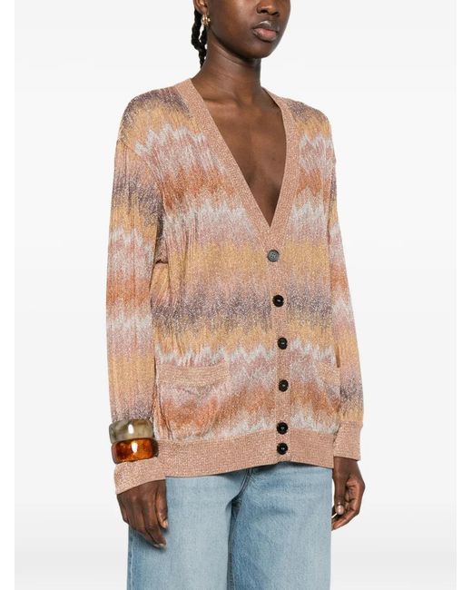 Missoni Natural Zigzag Button Cardigan