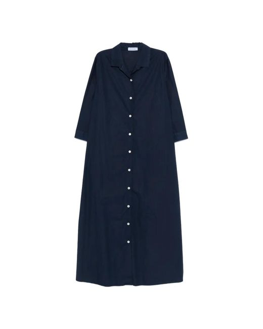 ROSSO35 Blue Buttoned Midi Dress
