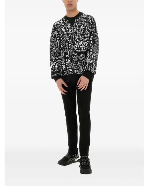 メンズ Versace Jeans Couture グラフィック スウェットシャツ Black