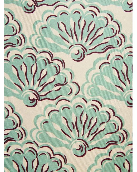 LaDoubleJ Green Silk Patterned Twirl Top