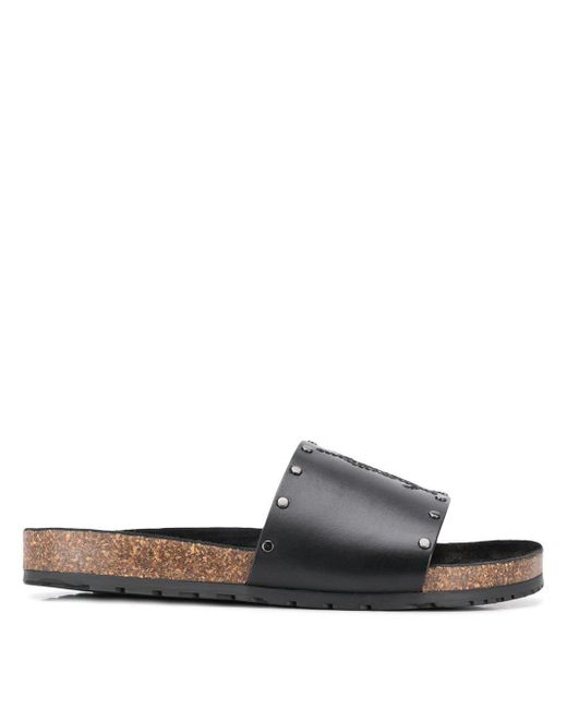 Saint laurent jimmy logo slide sandal sale