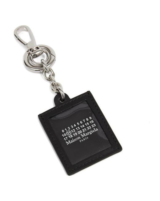 Maison Margiela レディース ブラック レザーキーホルダー