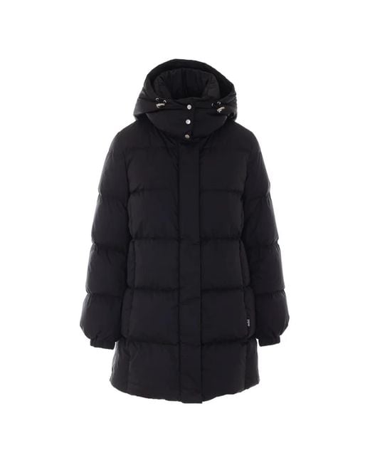 Add Blue Quilted Hooded Ped Coat