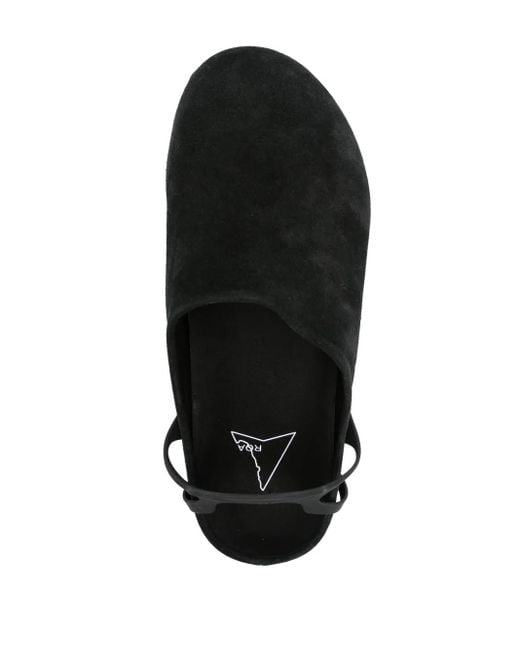 Roa Black Fedaia Suede Mules for men