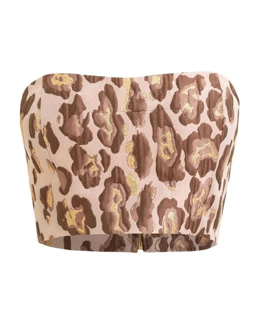 Top Crop Elsa Con Stampa di Cara Cara in Pink