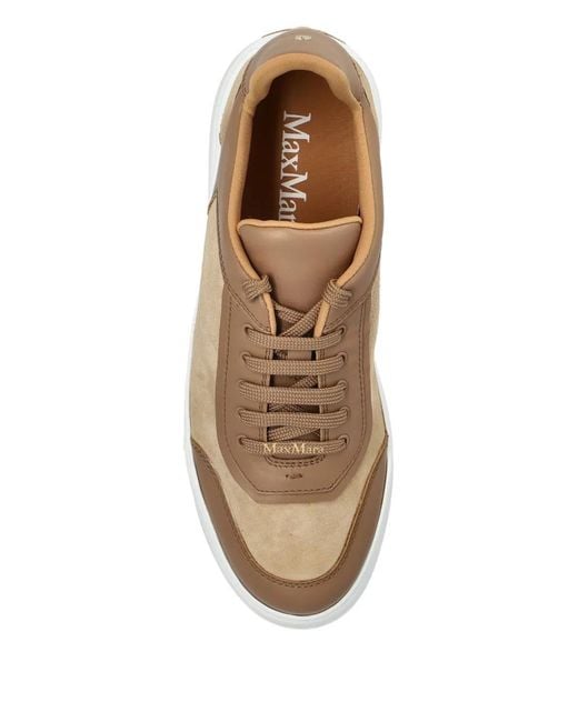 Max Mara Brown Maxi Suede Sneakers