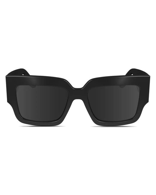 Victoria Beckham Black Rectangle-Frame Sunglasses