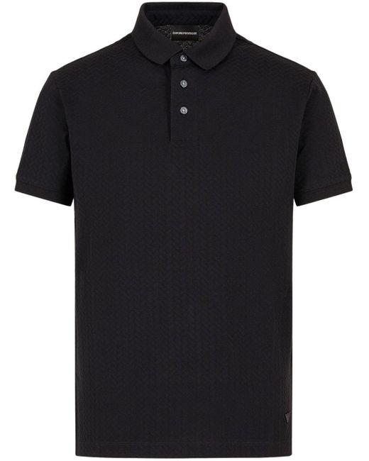 Emporio Armani Poloshirt Met Geborduurd Logo in het Black voor heren