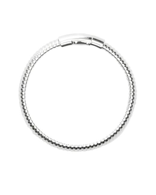 Bracciale Con Logo Inciso di Tom Wood in White da Uomo