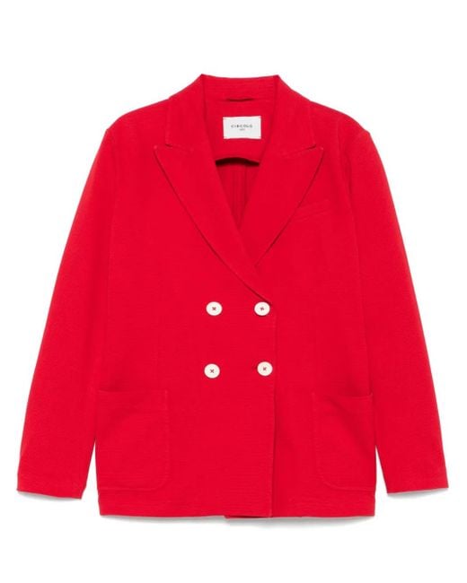 Circolo 1901 Red Double-Breasted Blazer