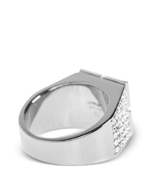 Off-White c/o Virgil Abloh White Bague Bling Strass Arrow for men