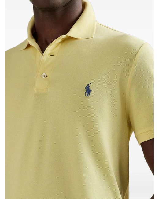Polo Ralph Lauren Yellow Logo-Embroidered Polo Shirt for men