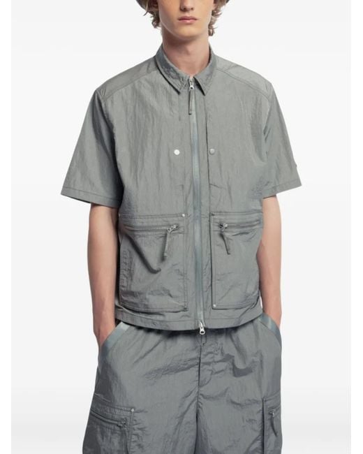 Spoonyard Gray Zip-Up Pocket Shirt
