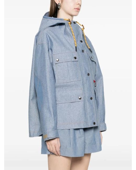 Moncler Blue Bezier Hooded Pocket Jacket