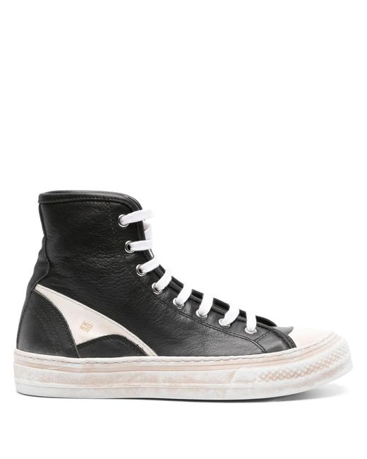 Moma Black High-Top Leather Sneakers