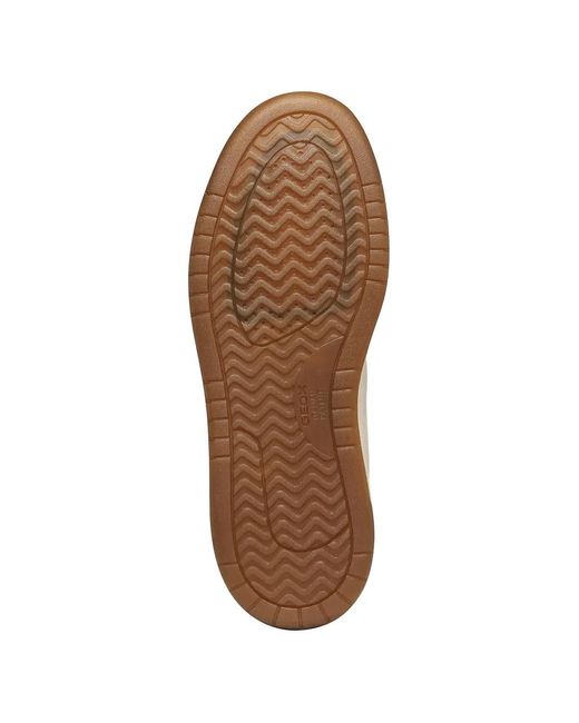 Geox White Sedral Court Panelled Lace-Up Sneakers for men